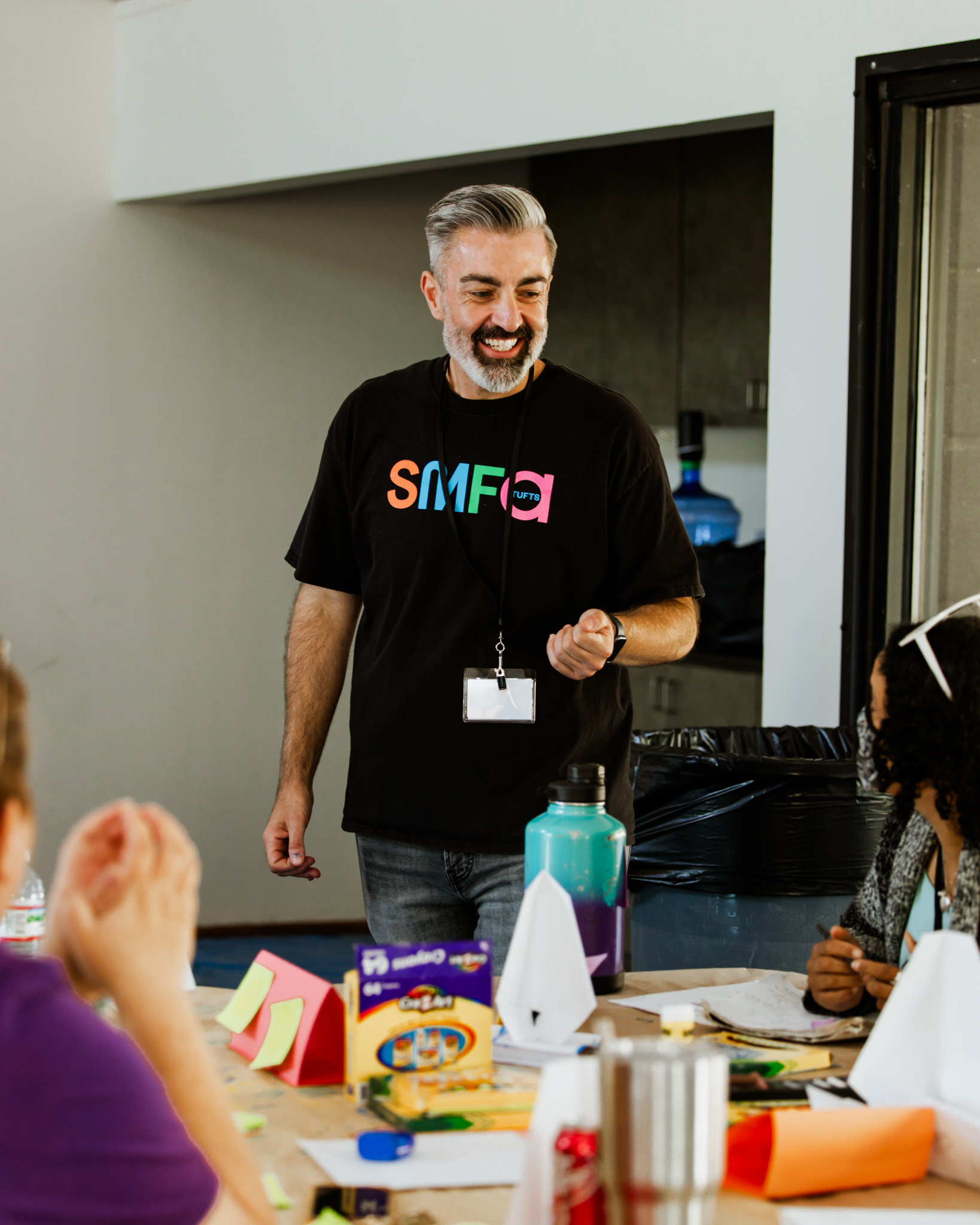 Chris Hall teaching the OFAI workshop Practical Strategies for the Inclusive Art Room